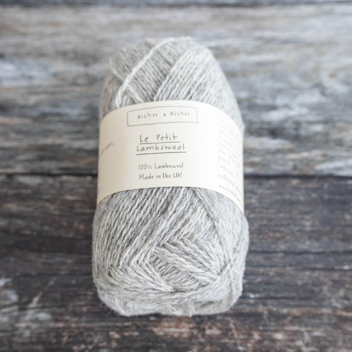 Biches & Bûches Biches & Bûches Le Petit Lambswool - Light Grey - 4ply Knitting Yarn