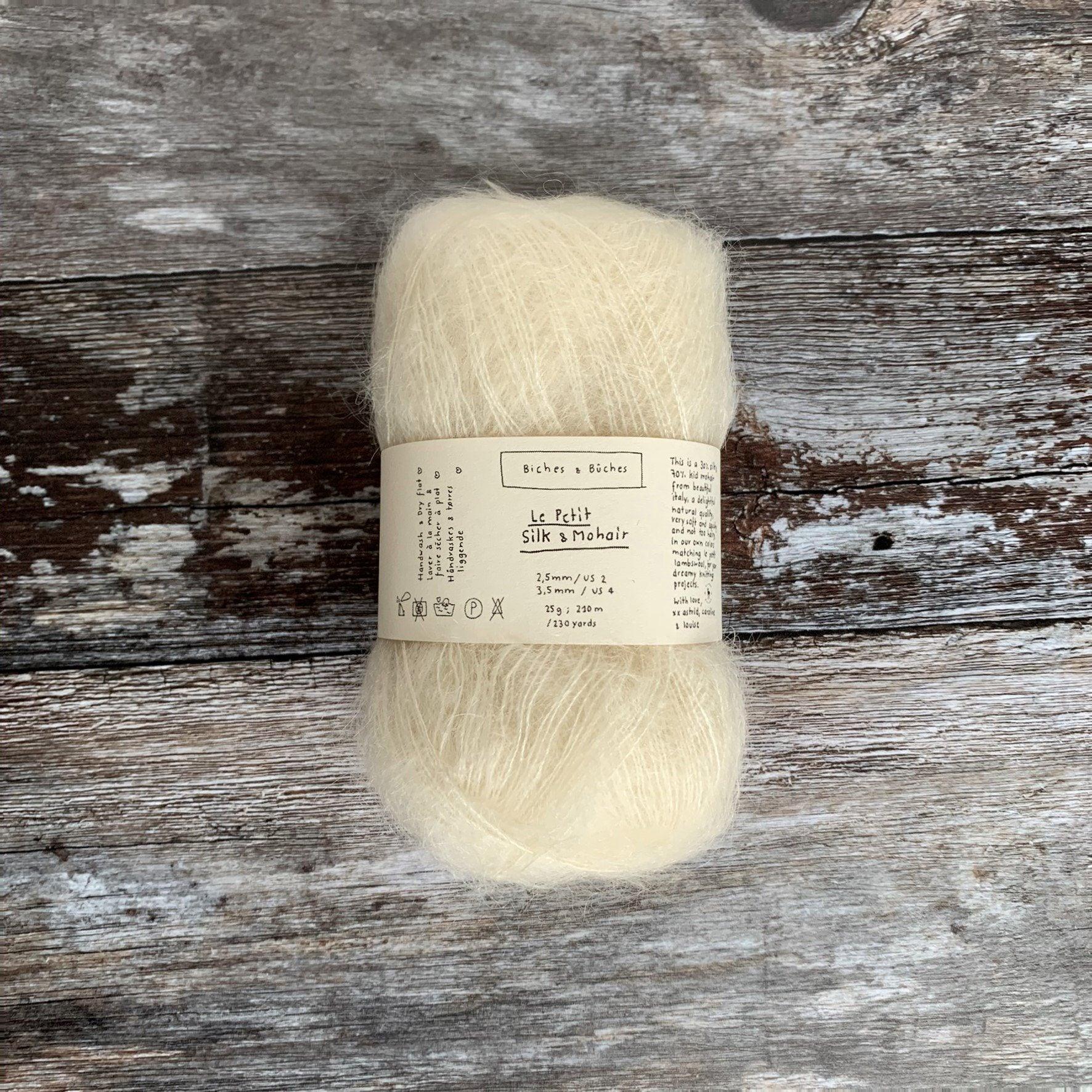 Biches & Bûches Biches & Bûches Le Petit Silk & Mohair - Off-White - Lace Knitting Yarn