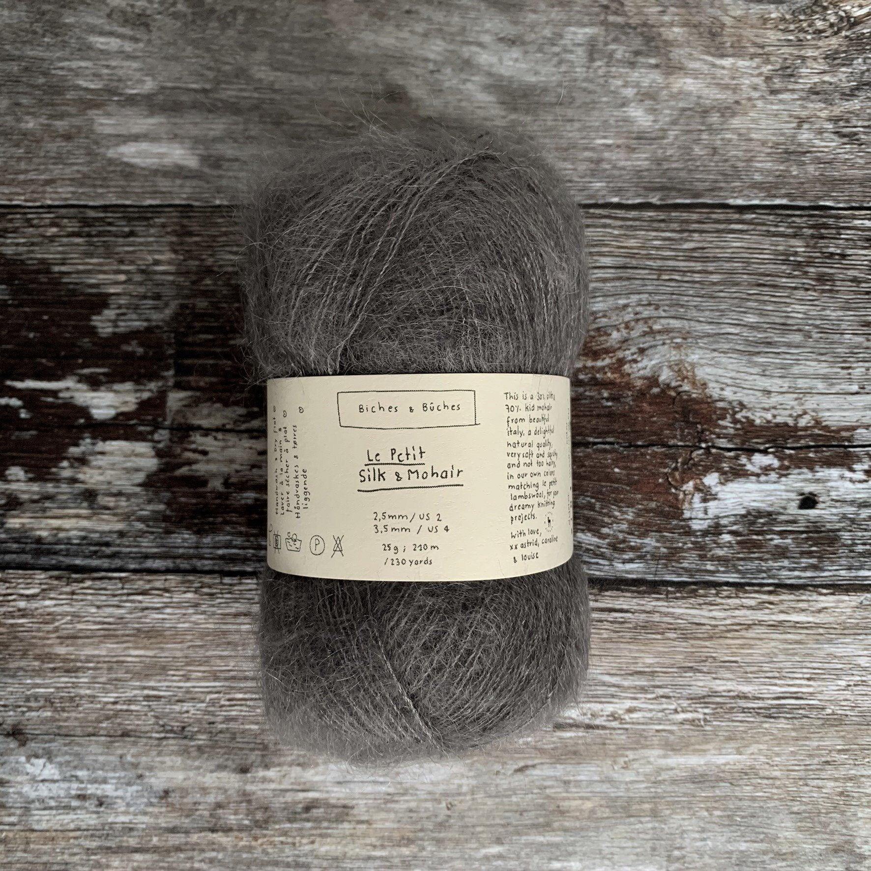 Biches & Bûches Biches & Bûches Le Petit Silk & Mohair - Medium Grey - Lace Knitting Yarn