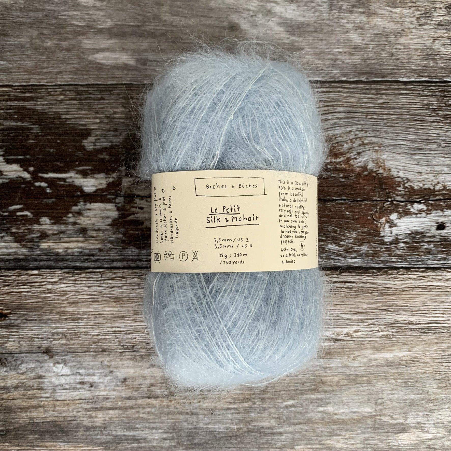 Biches & Bûches Biches & Bûches Le Petit Silk & Mohair - Very Light Blue - Lace Knitting Yarn