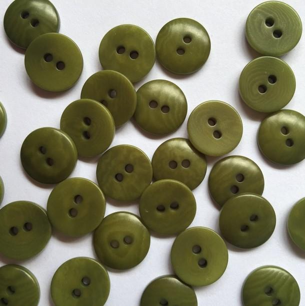 TextileGarden 12mm - Forest Green Corozo Button -  - Buttons