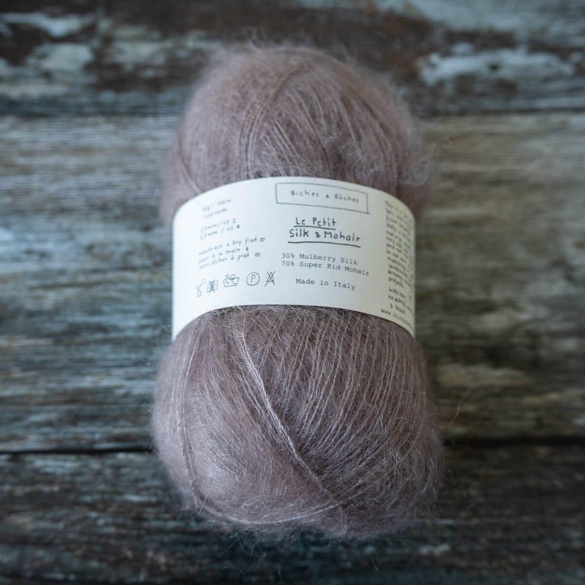 Biches & Bûches Biches & Bûches Le Petit Silk & Mohair - Dark Rose Grey - Lace Knitting Yarn