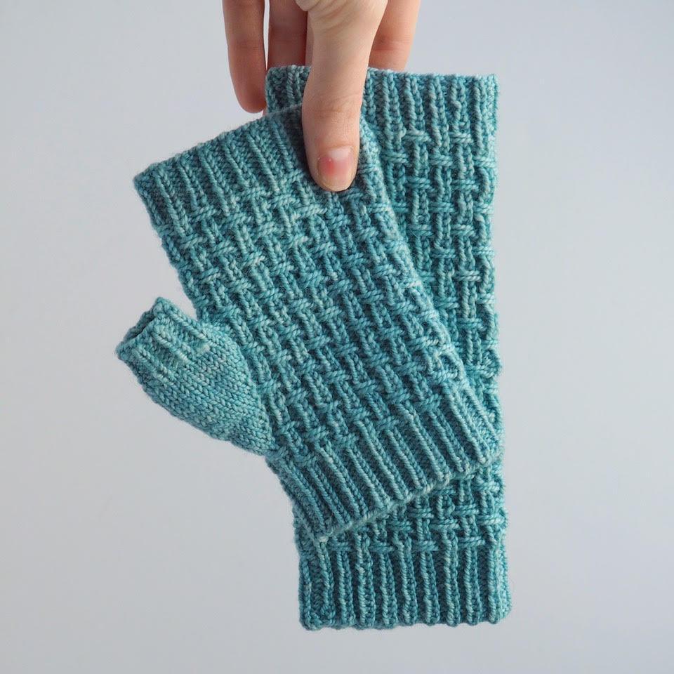 Tangled Yarn Warp & Weft Mitts -  - Downloadable Knitting Pattern