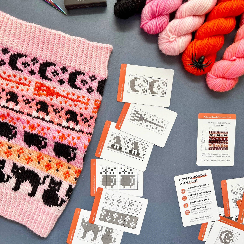 Autumn Doodle Card Deck by Pacific Knit Co.