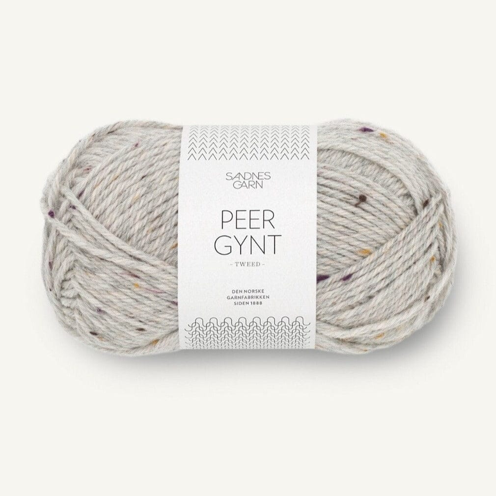 grey tweed ball of Norweign wool