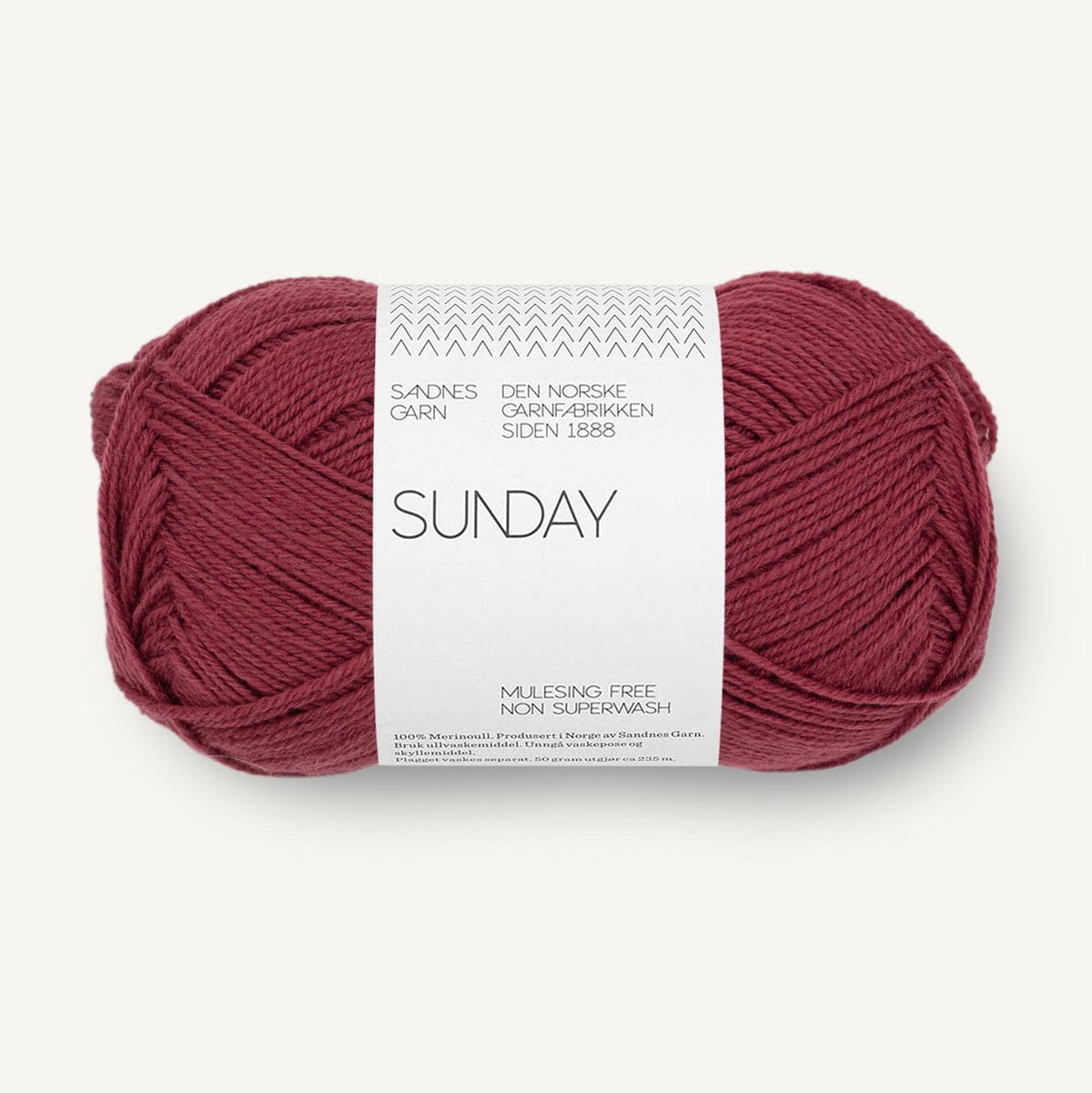 rose ball of merino yarn