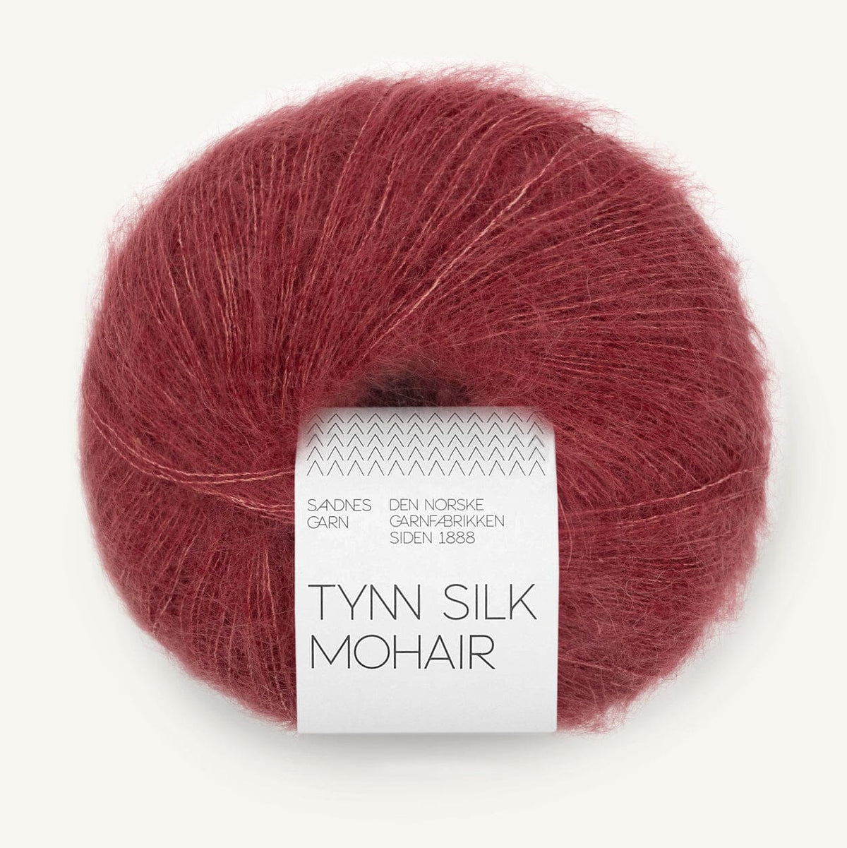 rose ball of mohair yarn