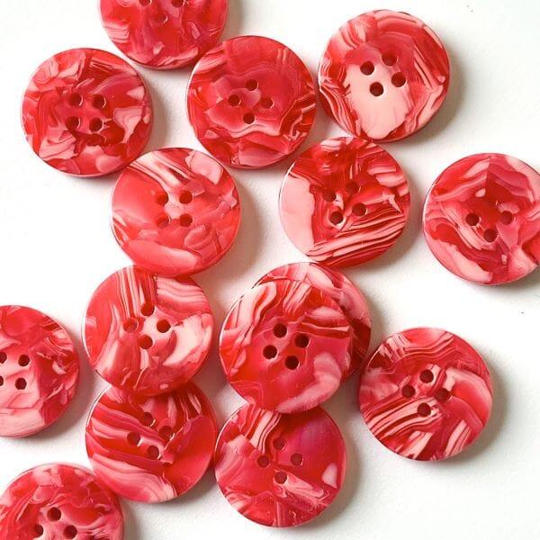 15mm - Barbiecore Button - Tangled Yarn