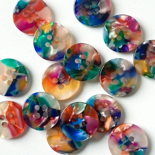 15mm - Kaleidoscope Button - Tangled Yarn