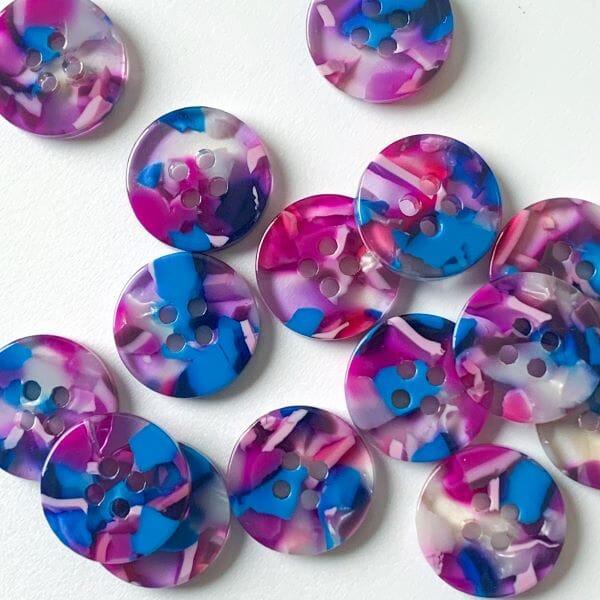 15mm - Lucid Button - Tangled Yarn