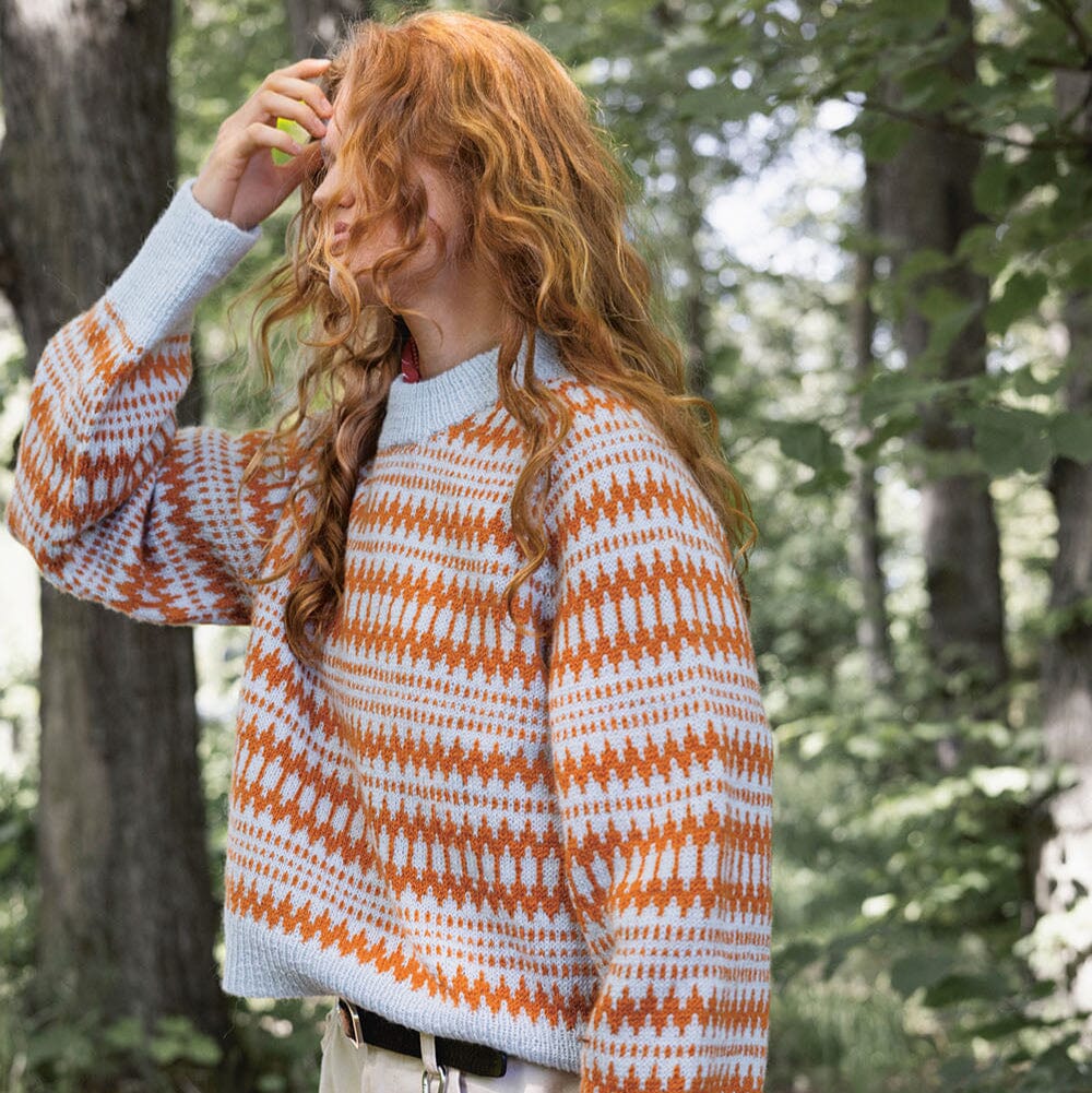 Kleiva Ladies Sweater Knitting Pattern Sandnes Garn Tangled Yarn