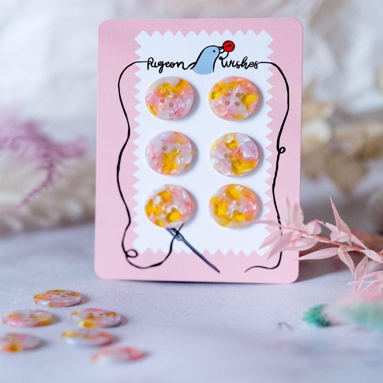 25mm - Fanciful Button Card [6] - Tangled Yarn