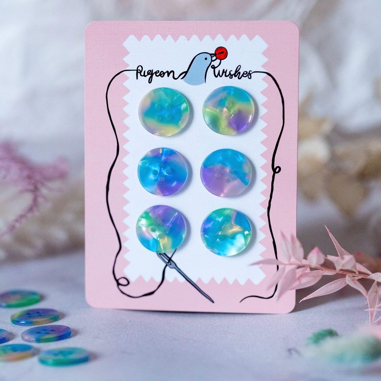 25mm - Neverland Button Card [6] - Tangled Yarn