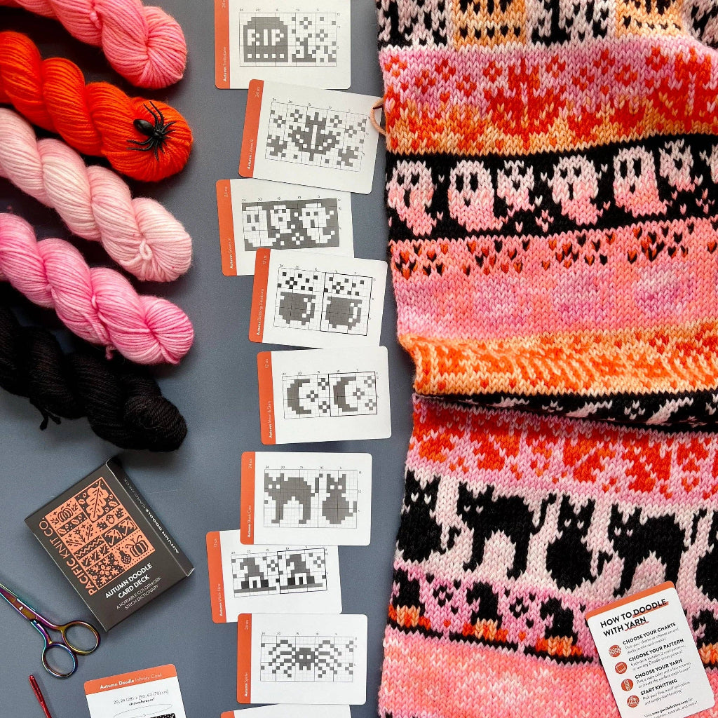 Autumn Doodle Card Deck by Pacific Knit Co.