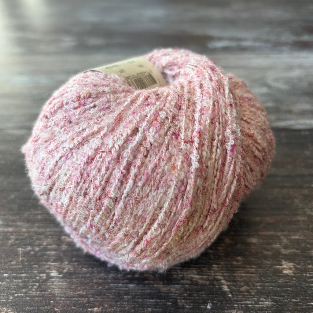 pink boucle cotton yarn