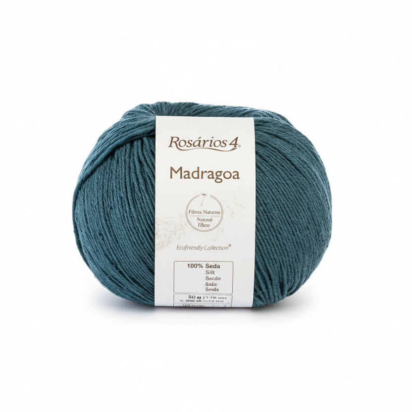 petrol ball of silk yarn 