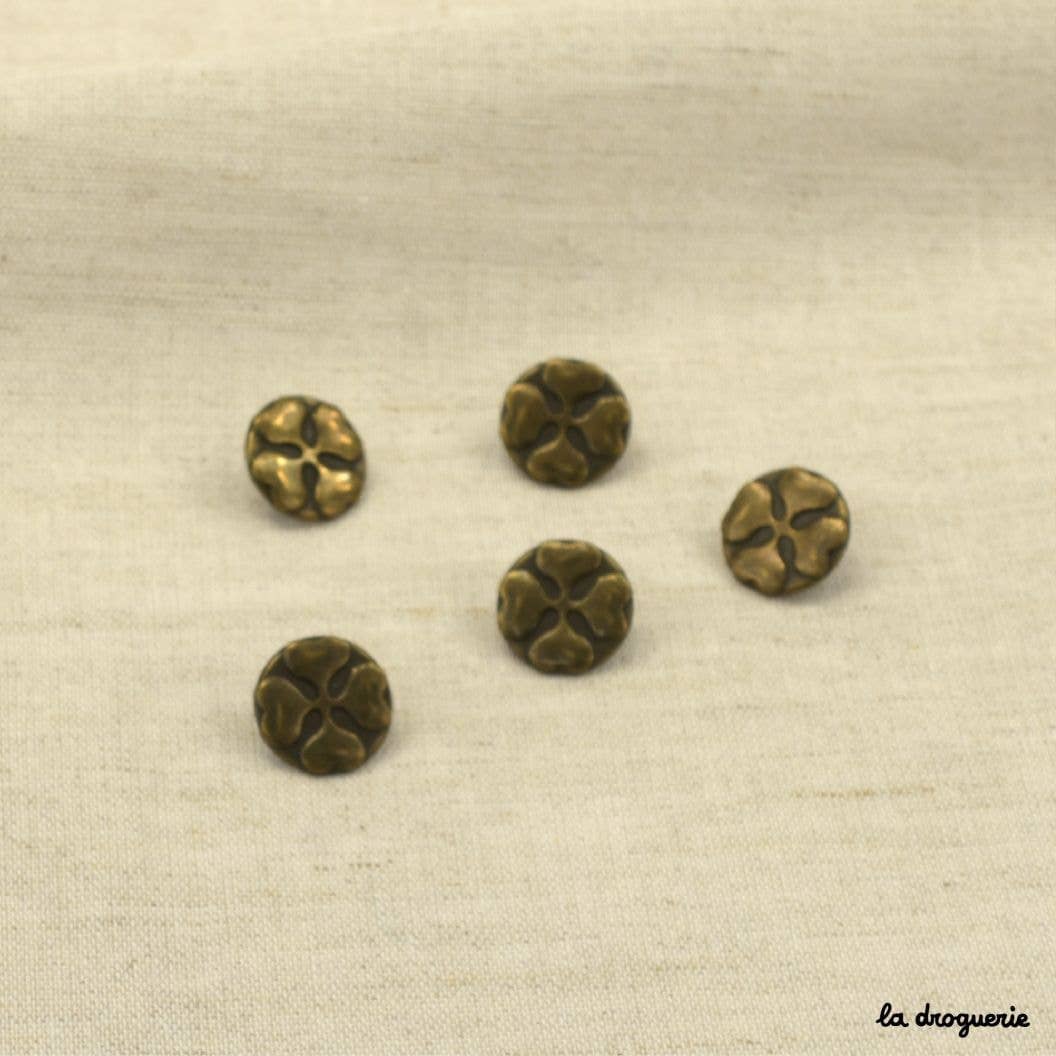 14 mm - Garden 4-Leaf Clover Button