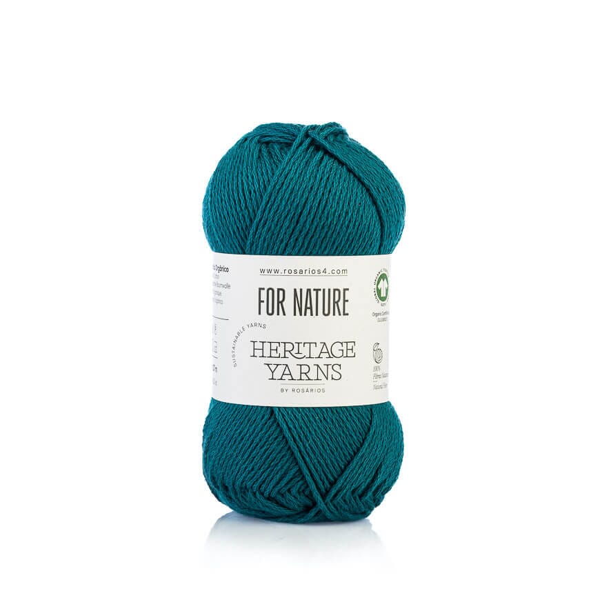 petrol  ball of cotton rosarios 4 on label with white background