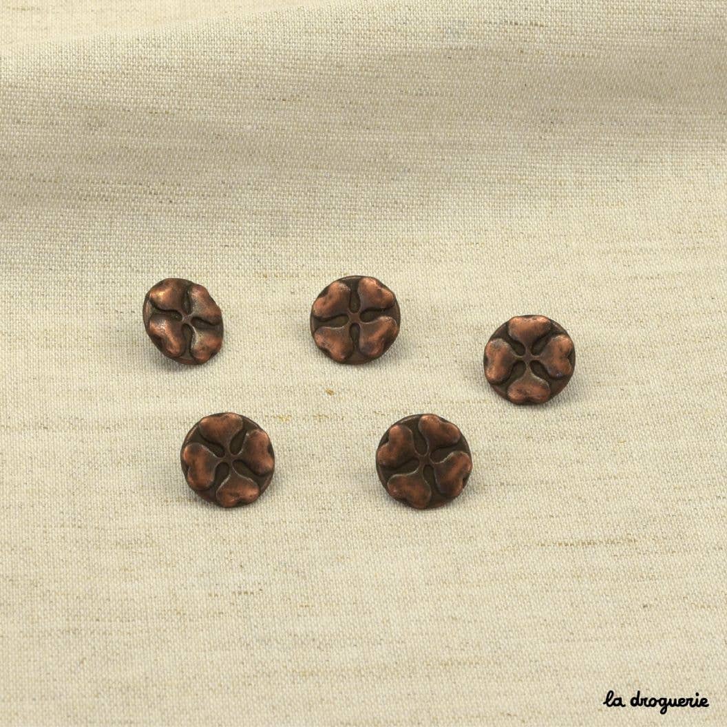 14 mm - Garden 4-Leaf Clover Button