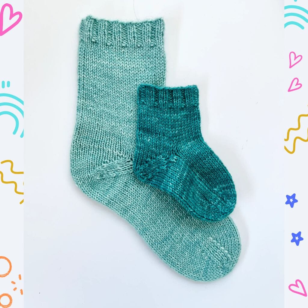 Base Doodle Sock DK Printed Pattern by Pacific Knit Co.