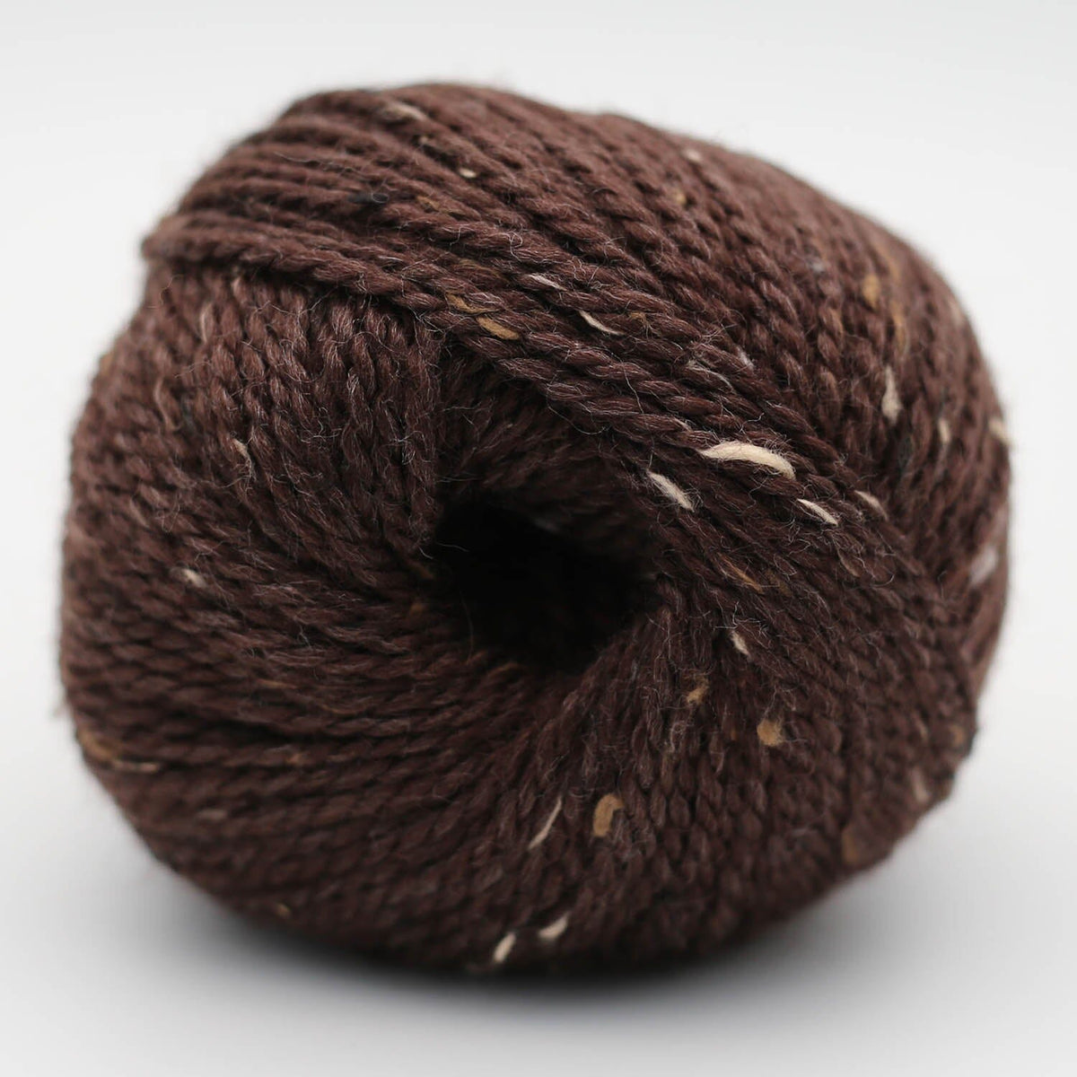brown tweed yarn