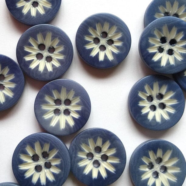 18mm - Laser Flower Corozo Button