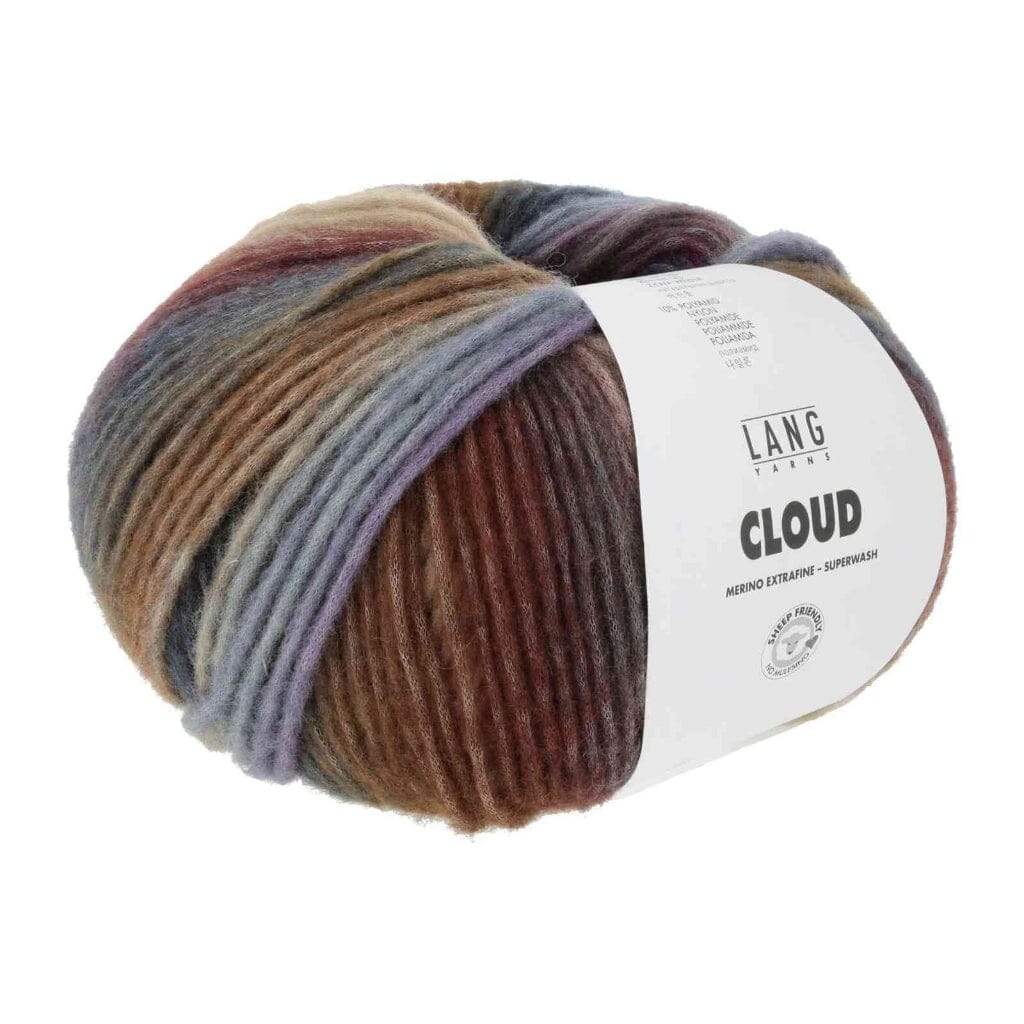 self striping yarn in dark autumn colours