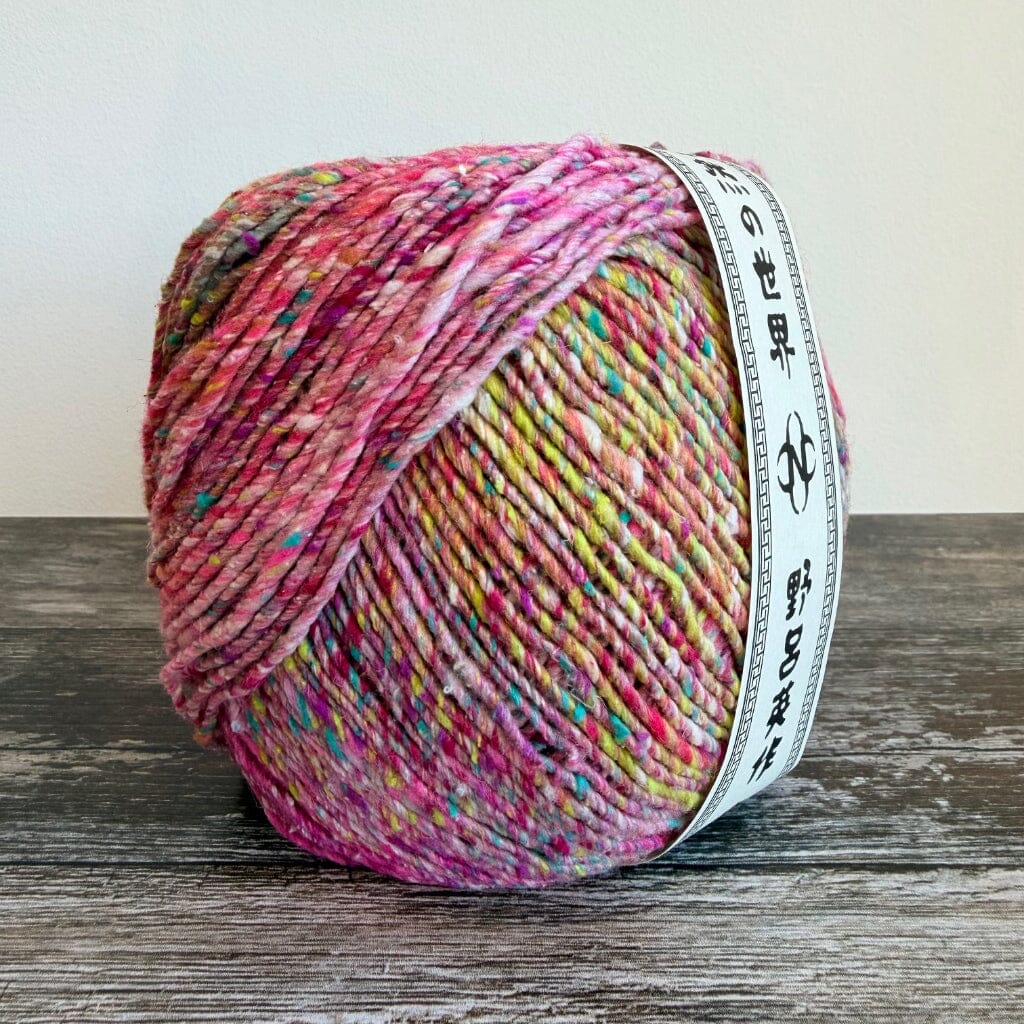Pink speckle silk yarn