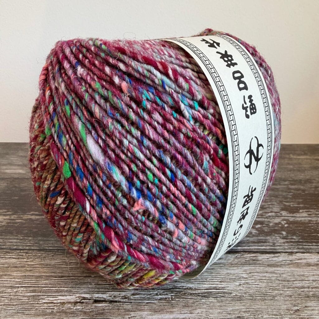 Dark Pink speckle silk noro yarn