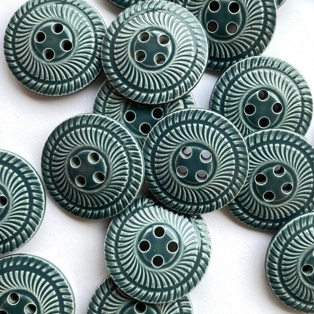 22mm Glossy Indent Pattern Button