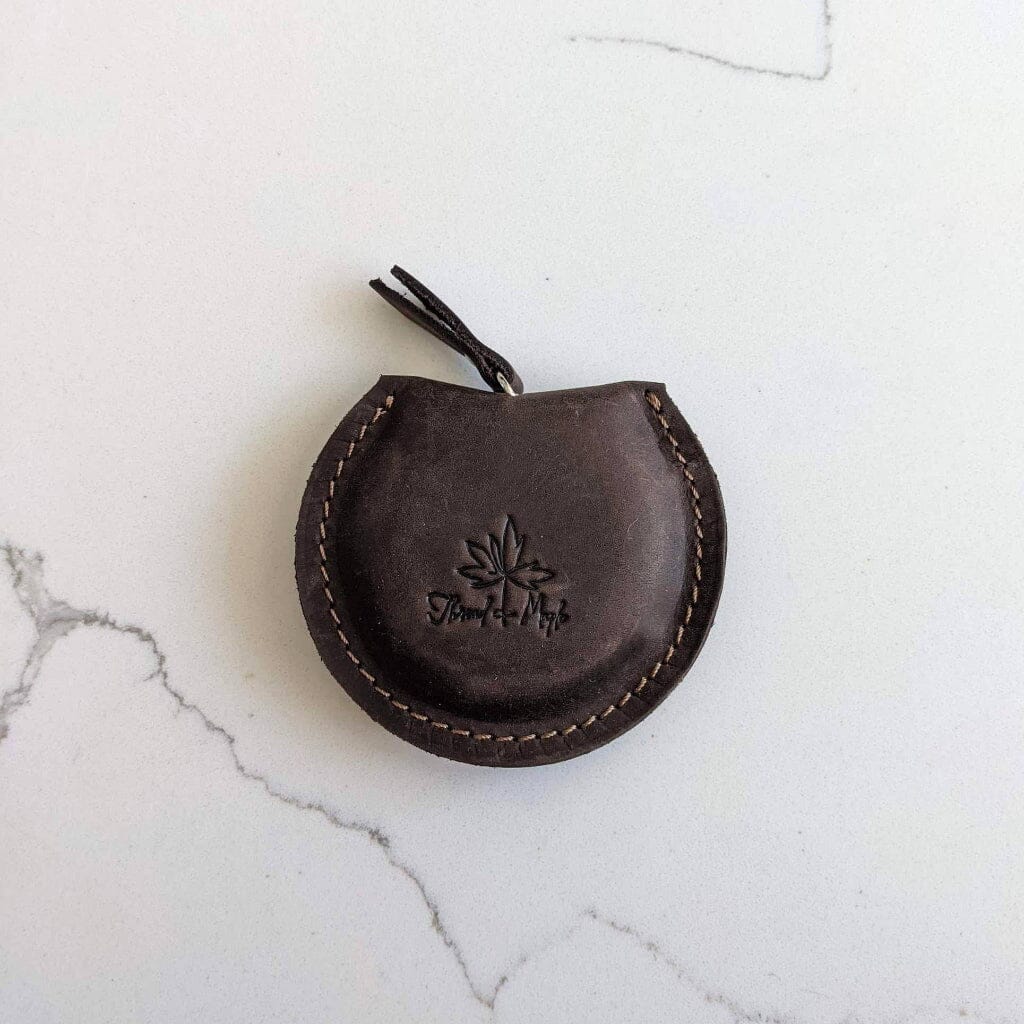 Thread & Maple leather tape measure in Chocolate