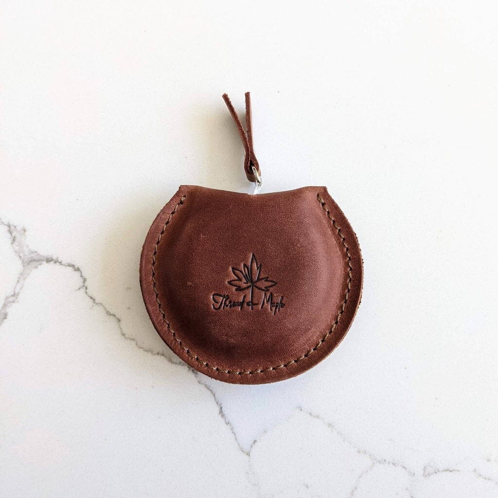 Thread & Maple leather tape measure in Whiskey