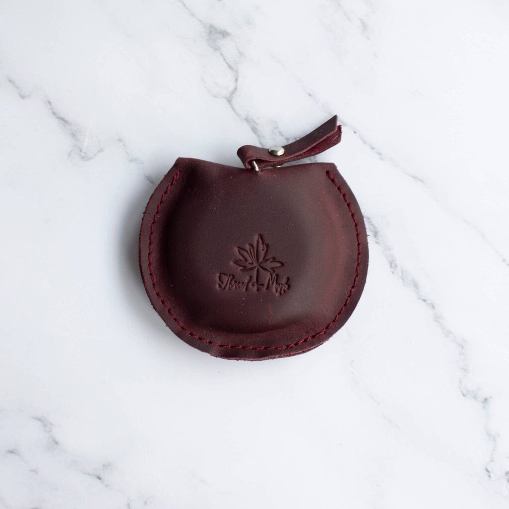 Thread &amp; Maple leather tape measure in Wine
