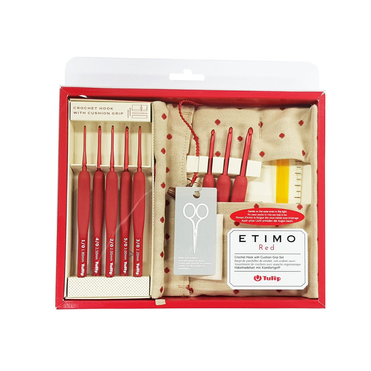 Tulip Etimo Red Crochet Hook Set | Tangled Yarn