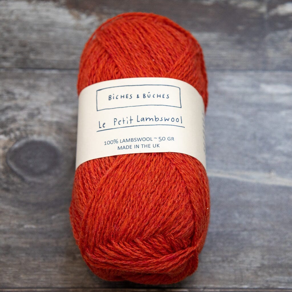 Biches & Bûches Biches & Bûches Le Petit Lambswool - Orange Red - 4ply Knitting Yarn