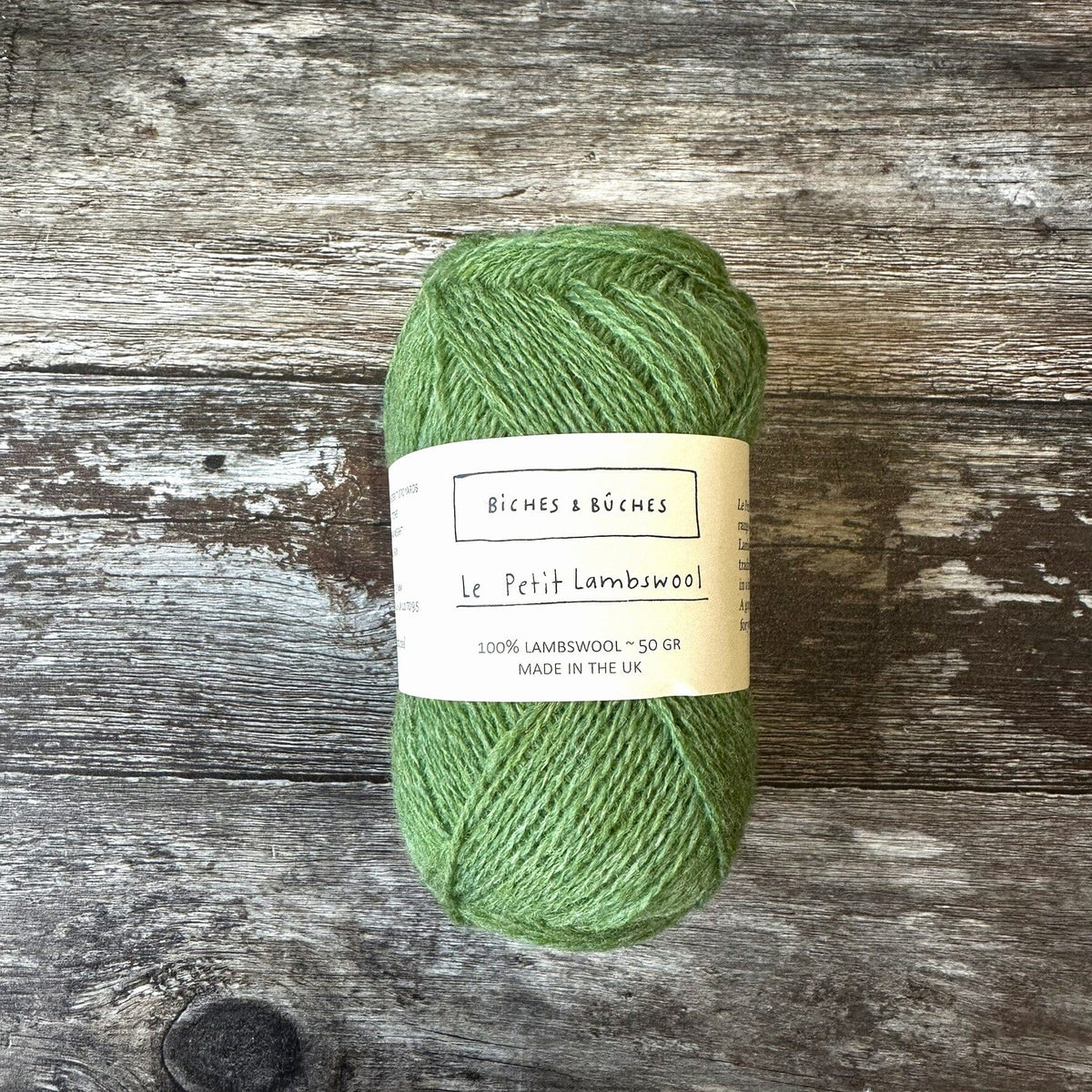 Biches &amp; Bûches Biches &amp; Bûches Le Petit Lambswool - Spring Green - 4ply Knitting Yarn