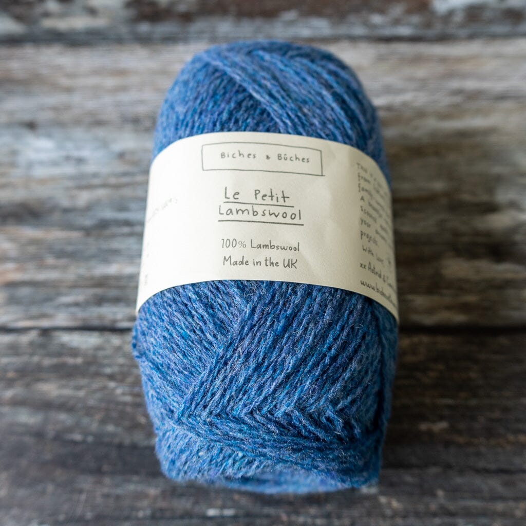 Biches & Bûches Biches & Bûches Le Petit Lambswool - Medium Blue - 4ply Knitting Yarn