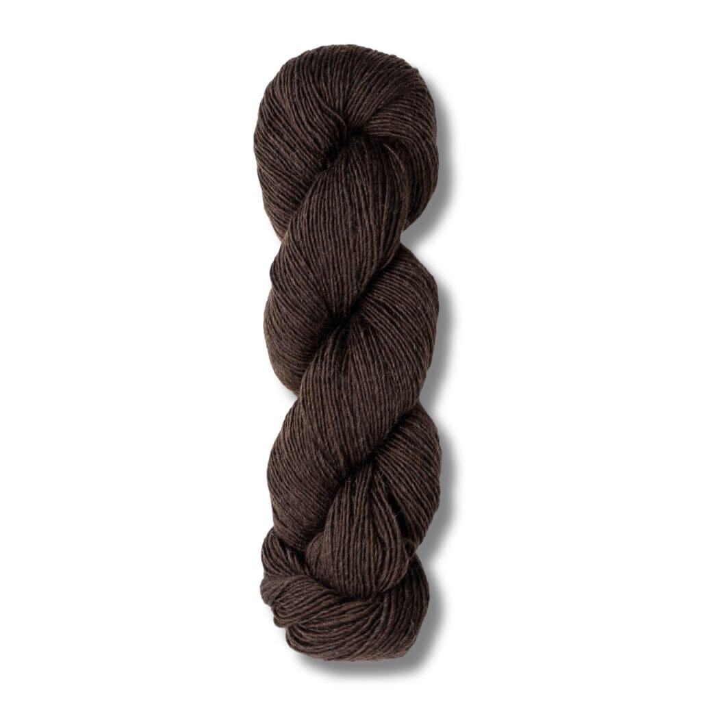 skein of Blue Sky Fibers Woolstok Light yarn in dark chocolate