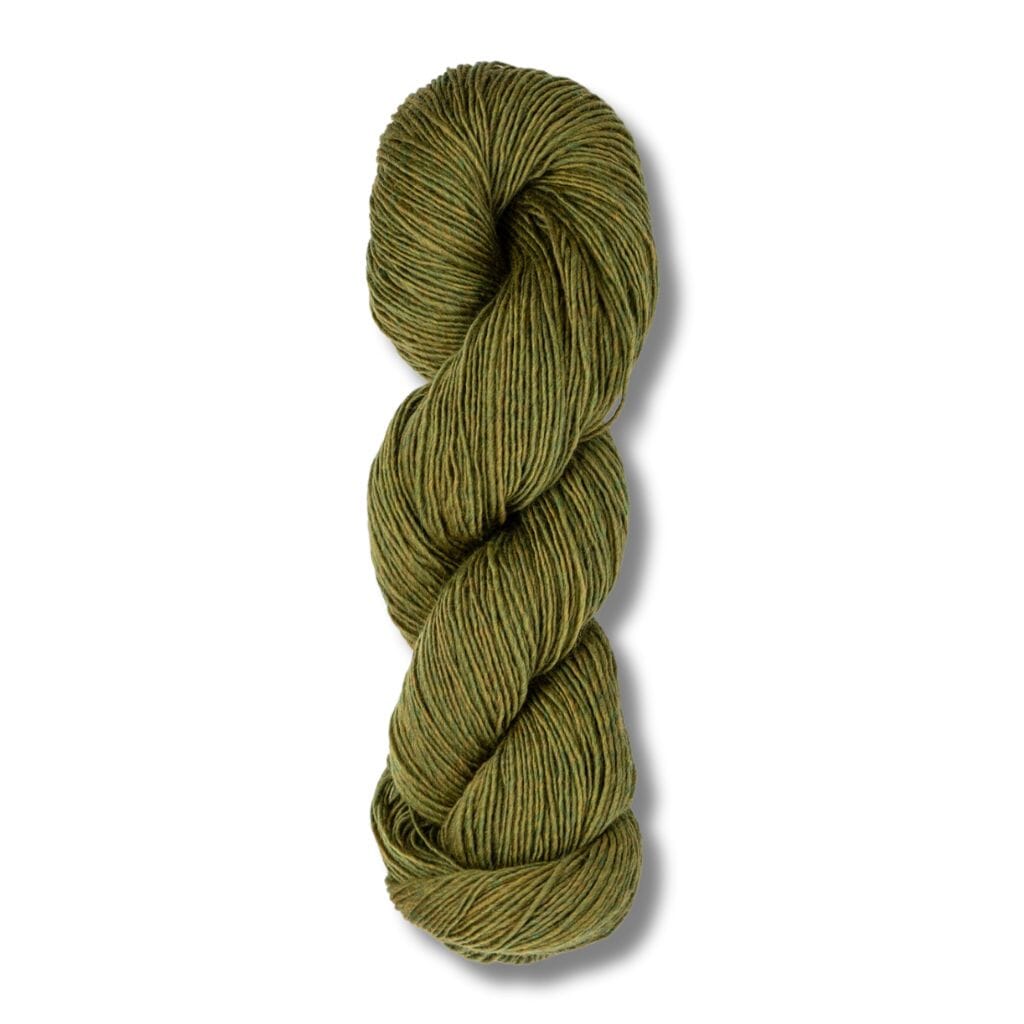 skein of Blue Sky Fibers Woolstok Light yarn in earth ivy
