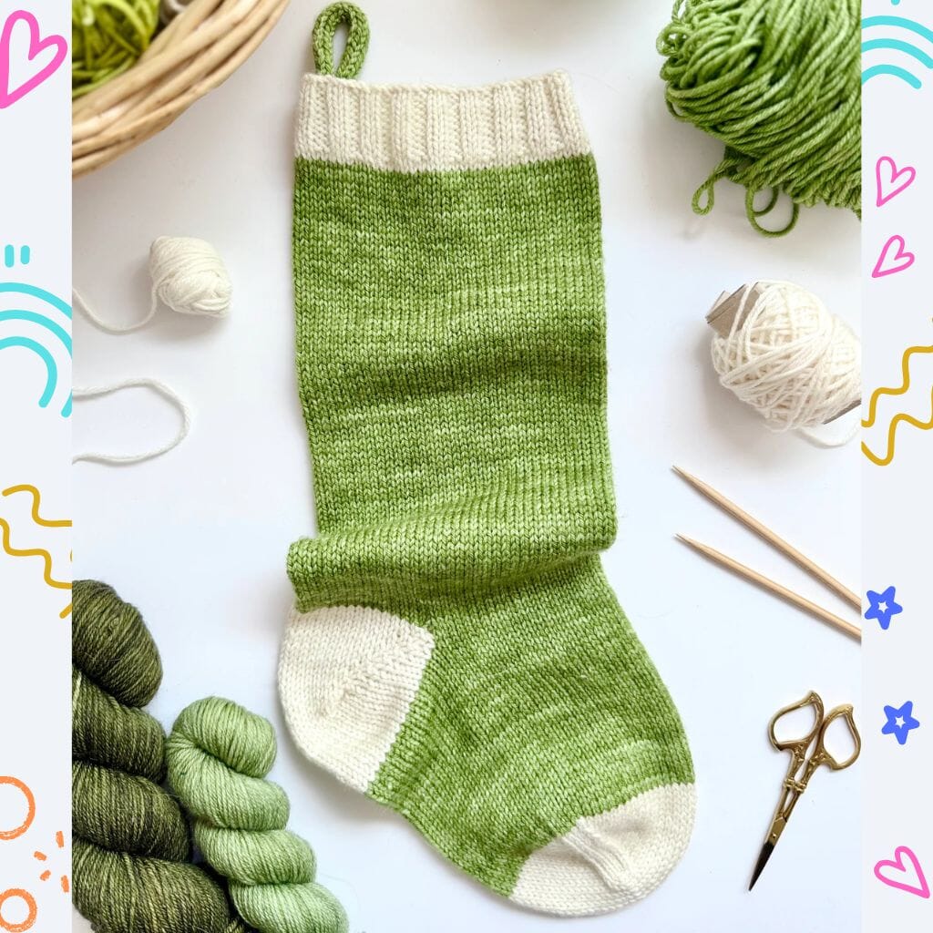 Base Doodle Stocking Printed Pattern by Pacific Knit Co.