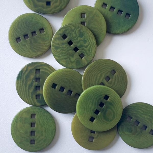 18mm - Green Corozo Four Hole Button