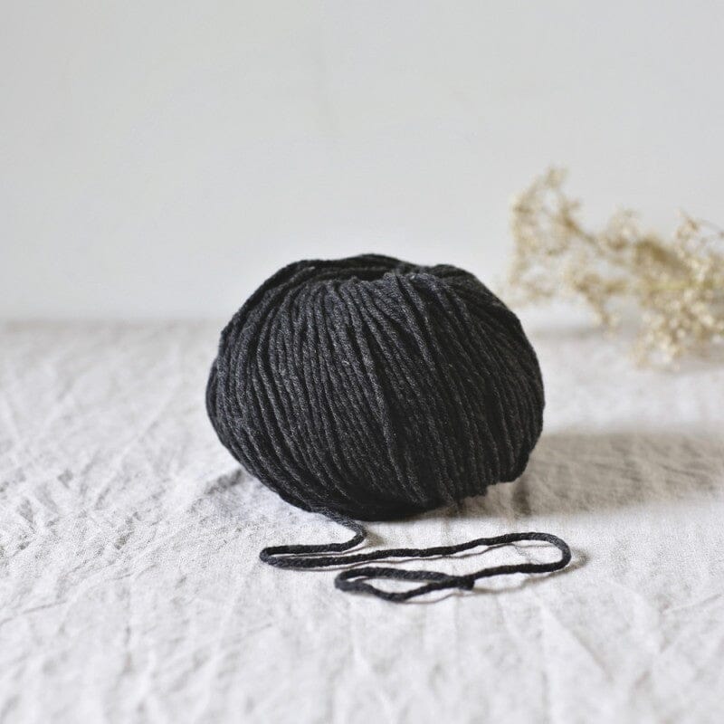 merino aran weight knitting yarn charcoal grey, de rerum natura cyrano
