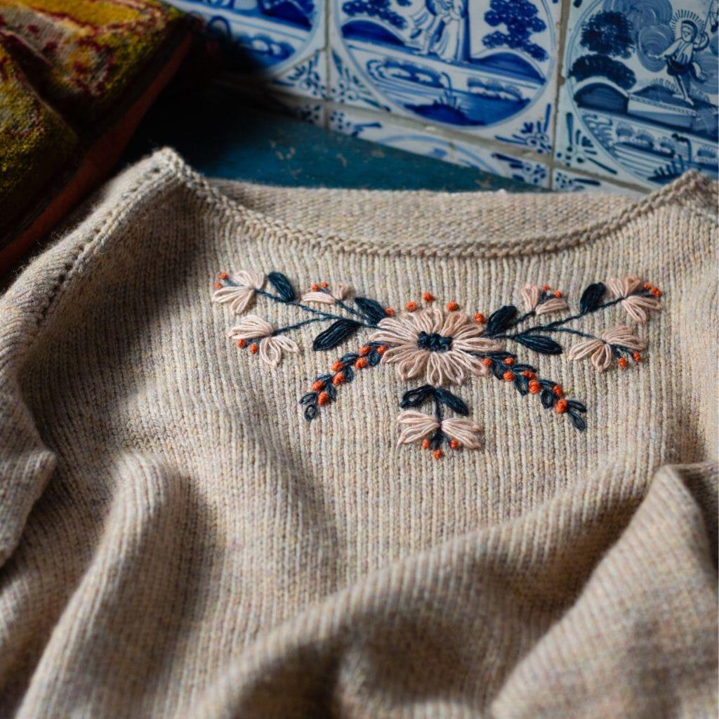 Embroidery on Knits by Judit Gummlich - Tangled Yarn