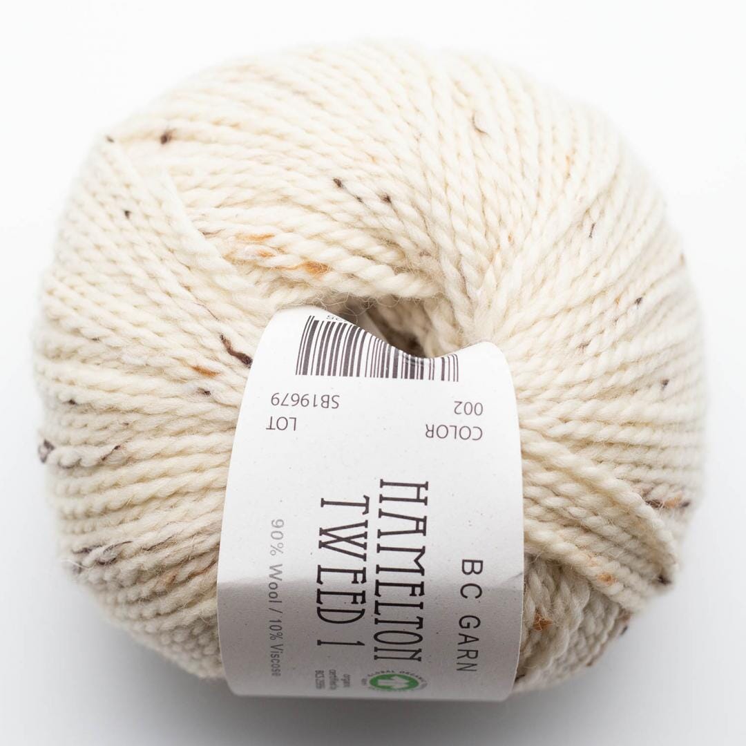 BC Garn BC Garn Hamelton Tweed 1 GOTS - 02 Natural - Aran Knitting Yarn