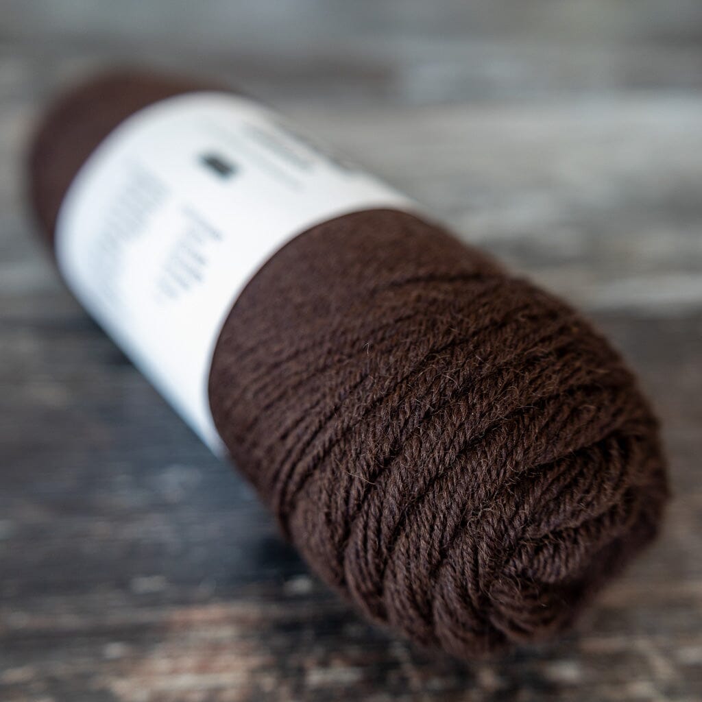 Brown yarn on a blurred background