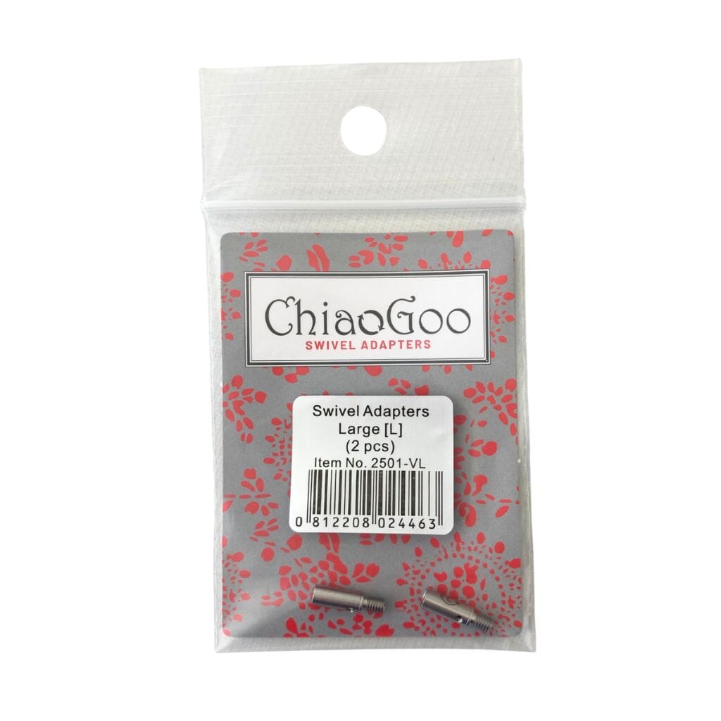 Chiaogoo swivel adapters package with red floral pattern on a white background