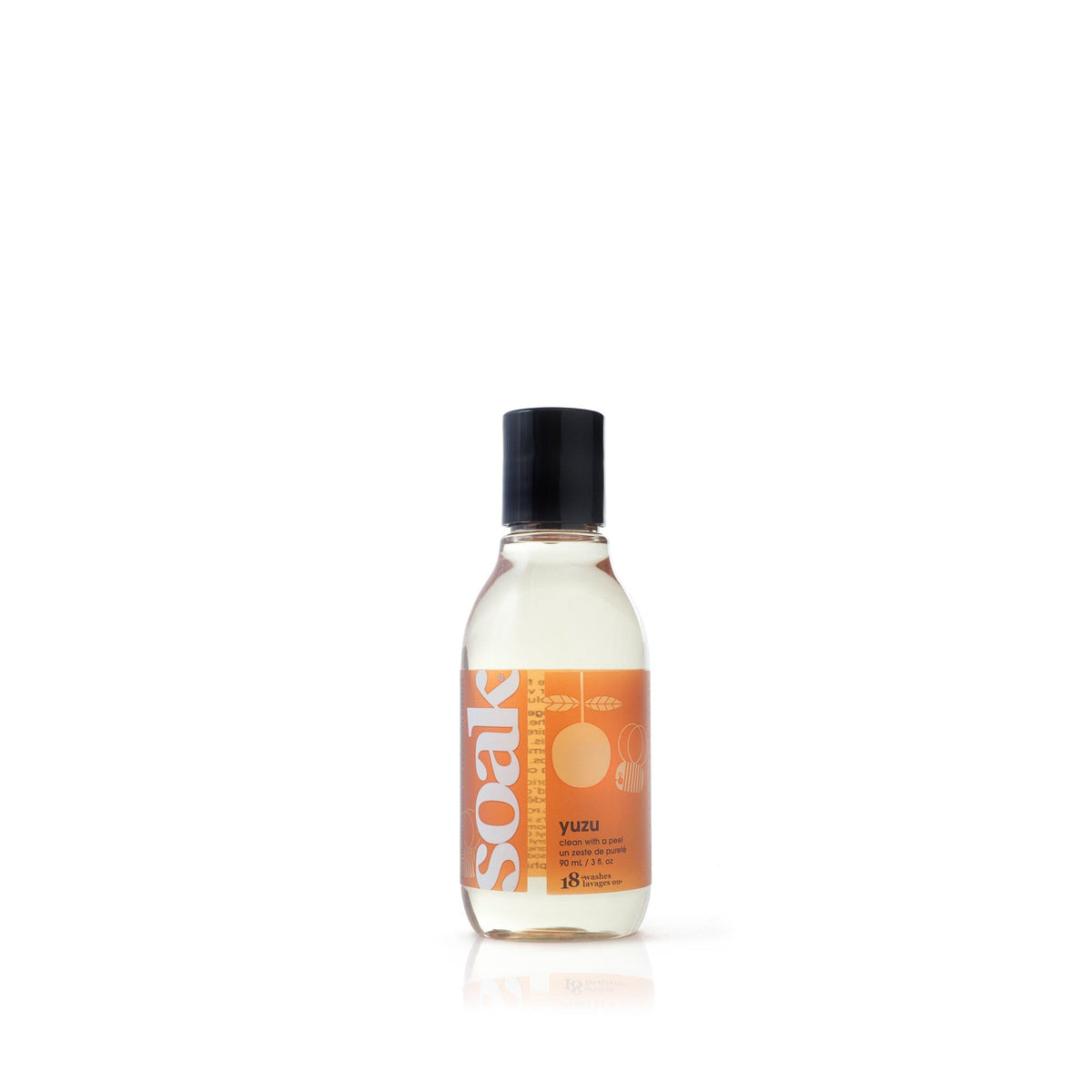 Soak Wash Yuzu 90ml – citrus-scented no-rinse wool wash in travel size