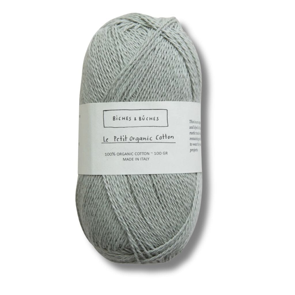 Sage ball of cotton, biches&buches on label with a white background