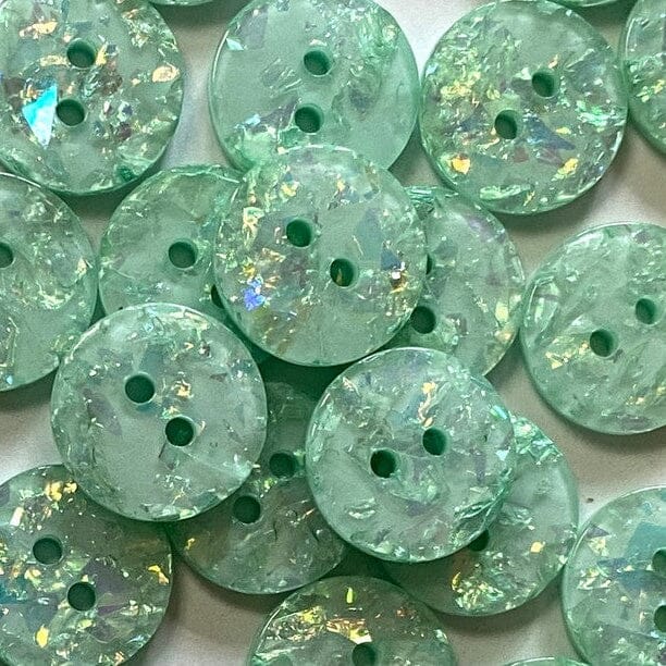 Aqua Sparkly Buttons | Tangled Yarn UK