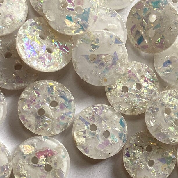 White Sparkly Buttons | Tangled Yarn UK 